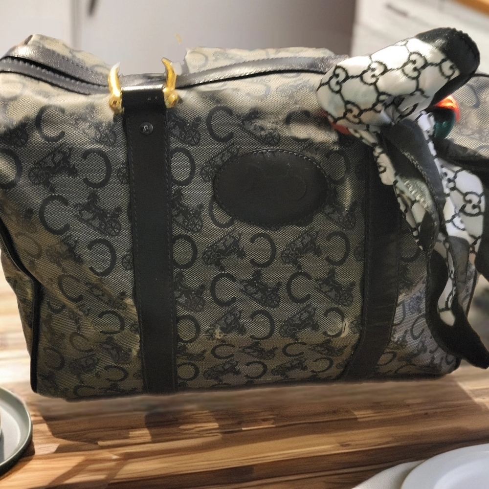 Celine Navy And Black Satchel. - Picture 8 of 8